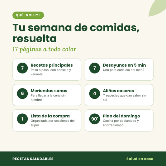 Recetas saludables para toda la semana